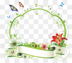 Flower Picture Frame Floral Design Clip Art - Happy Easter Greeting Cards