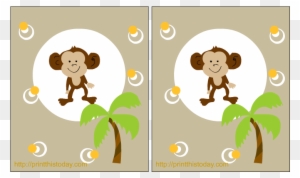 Cute Baby Monkey - Free Printable Monkey Birthday Invitations