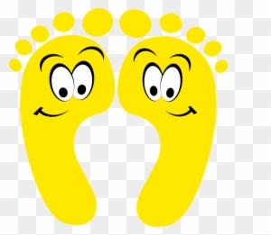 Yellow Happy Feet Clip Art At Clker - Smiling Feet