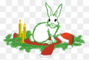 Christmas Clip Art For The Holiday Season - Transparent Christmas Bunny