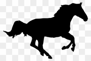 Horse136 By Freepik Flaticon Animals Pin - Horses Silhouette Running Side View