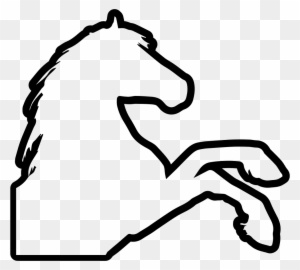 Horse Raising Feet Outline Right Side View Comments - Horse Outline