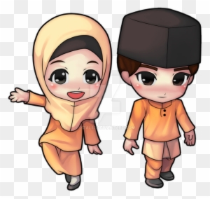 Chibi Baju  Kurung Cartoon Clip Art  Baju  Kurung Cartoon 