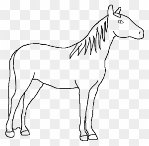 Avery018 3 3 Miniature Horse Line Art By Avery018 - Drawing Of A Small Horse