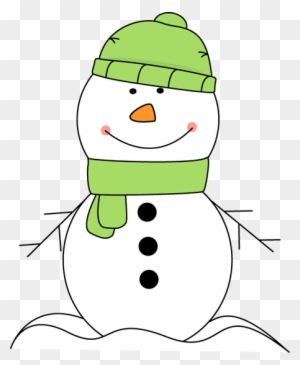 Firefighter Clipart Snowman - Snowman With Scarf And Hat