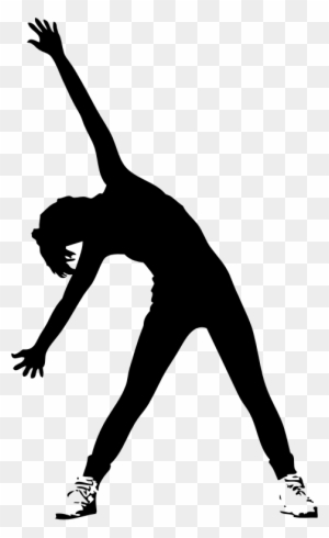 Female Athlete Silhouette Clipart - Silhouettes Of People Exercising