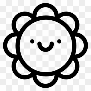 Smile, Baby, Smiling, Outlined, Outline, Face, Smiley, - Flower Geometric Shapes Png