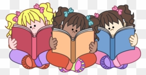 Kids Reading Clipart Of Children Reading Books Collection - Reading Books Clip Art Png