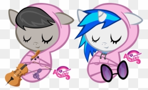Newborn Octavia Vinyl Scratch Asleep By Atnezau - My Little Pony Dj Pon 3 Baby