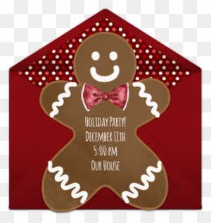 We Love This "gingerbread Man" Invitation That You - Wine Because No Great Story Ever Started