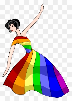 Dancer - Dancing Woman In Rainbow Dress Mugs