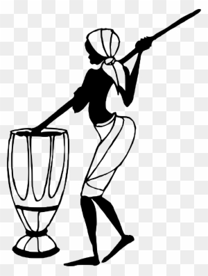 lady dancer with earthen pots on head drawn in Indian folk art, Kalamkari  4747528 Vector Art at Vecteezy