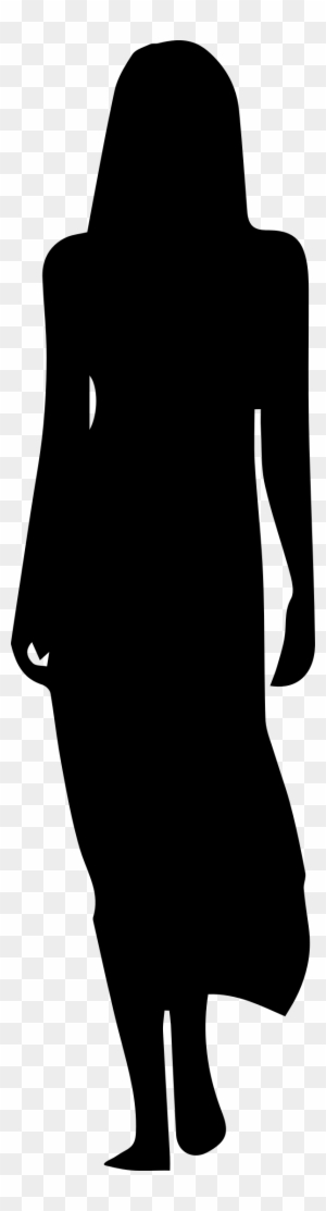 Clipart - Woman In Dress Silhouette