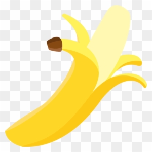 Vector Image Of Tilted Peeled Banana Public Domain - Peeled Banana Clipart Png