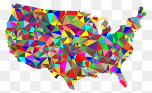 Clipart - - United States Map Colorful