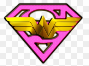 My Girls Is A Fan Of Super Woman - Pink Wonder Woman Logo