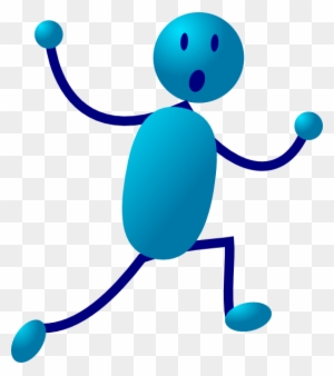 Scary Clipart Transparent Person - Running Stickman