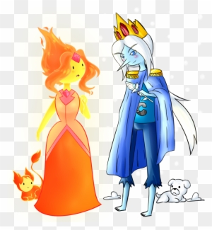 Flame Princess And Ice Prince Finn By Rumay-chian On - Ice King Flame Princess
