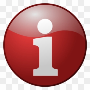 Illustration Of A Red Information Button - Info Clipart