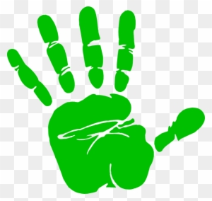 Green Hand Print - High Five Hand Png