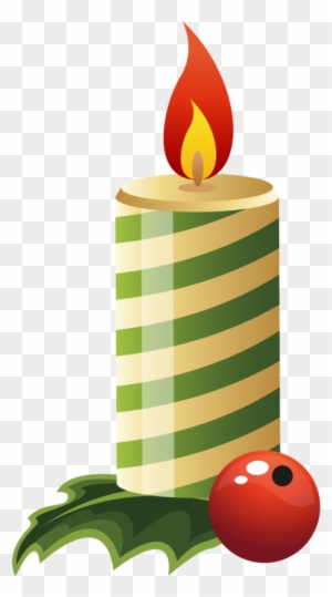Green Christmas Candle Png Clipart Image - Green Christmas Candle Clipart