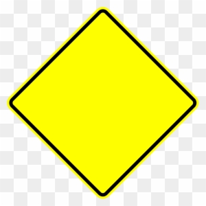 Warning Sign Transparent Pictures To Pin On Pinterest - Blank Yellow Diamond Road Sign