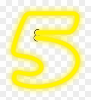 Electric Neon, 5, Lights, Number, Yellow, Electric - Numero 5 Neon ...