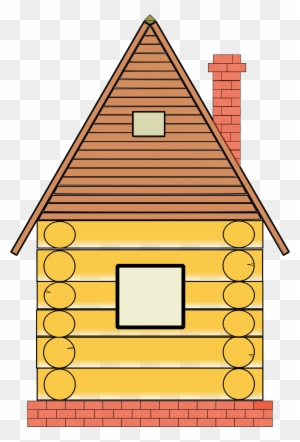 Wooden House Clip Art Medium Size - Wood House Clipart