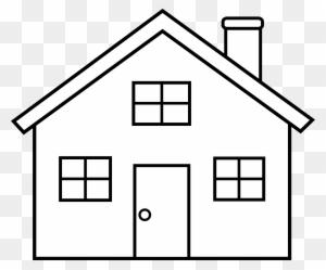 Cartoon House Outline - House Black And White