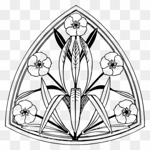 Free Vector Oleander Design Clip Art - Public Domain Art Nouveau Floral