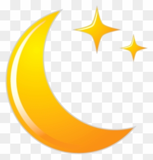 Moon And Stars Icon - Crescent Moon And Star Png