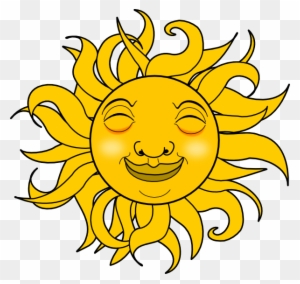Smiling Sun Clipart Black And White Free Clipart - Smiling Sun Animation