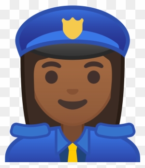 Woman Police Officer Medium Dark Skin Tone Icon - Icon Of Police Officer