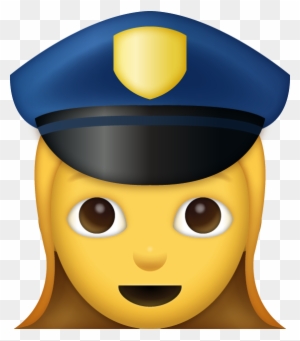 Download Woman Police Officer Iphone Emoji Icon In - Police Emoji