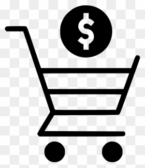 Online Shopping Cart Trolly Dollar Sign Currency Payment - Online Shopping Cart Icon Png