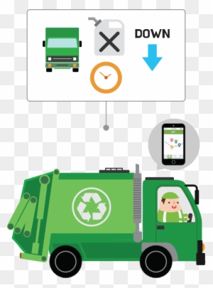 Collection Requires Less Trucks, Fuel, And Time, Reducing - Waste Collection Trucks Png