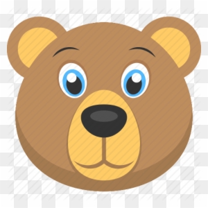 Brown Bear Clipart Orange Bird - Bear Face - Free Transparent PNG Clipart  Images Download