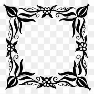 Free Download - Square Floral Frame Vector Png