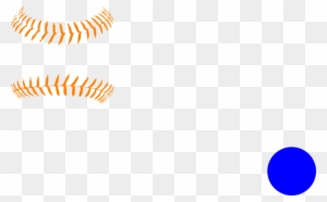 Blue Softball Orange Clip Art At Clker - Illustration