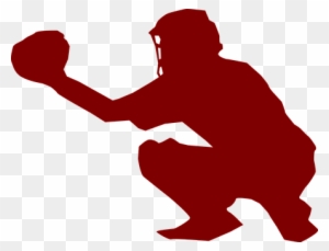Catcher Game Ball Baseball Sport Glove Equ - Baseball Catcher Silhouette