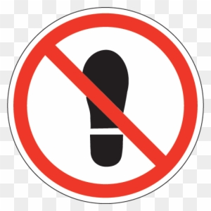 Iso Do Not Step Symbol Decal - Do Not Step Sign