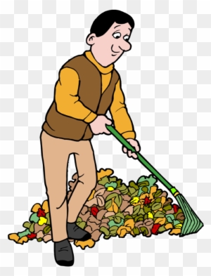 This Year, The Autumnal Equinox Falls On September - Raking Leaves Clip Art
