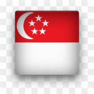Singapore Square Button Clipart - Flag Icons Singapore Small