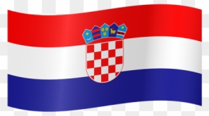 Island Čiovo-slatine Croatia Flag Waving Small - Red White Blue Horizontal Flag