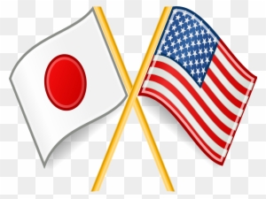 Japan And U - Japan And America Flags
