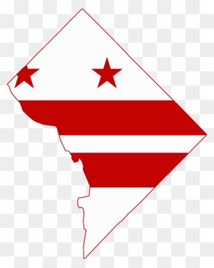 Washington Dc Clip Art - Washington Dc Flag Map