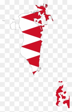 Big Image - Bahrain Flag Map