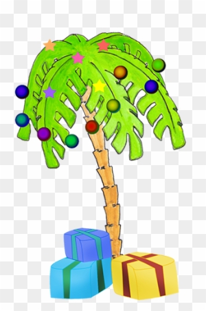 Palm Tree Clipart Christmas - Palm Tree Christmas Tree Clip Art