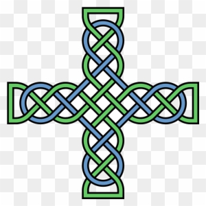 Knotwork Cross Multicolored - Celtic Knot Pattern