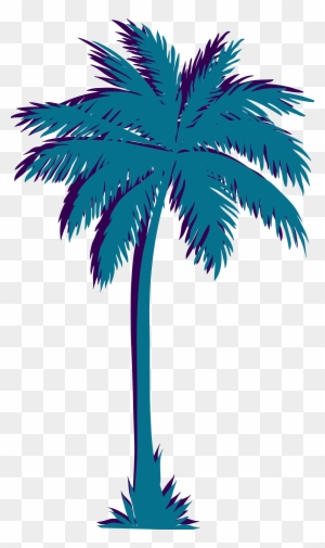 Click To Add Or Remove Any Object To Your Canvas - Transparent Vaporwave Palm Trees